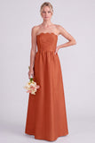 Robe rose rose sans bretelles en ligne A