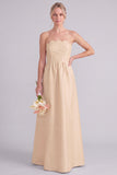 Robe rose rose sans bretelles en ligne A
