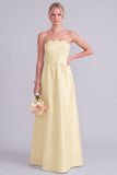 Robe rose rose sans bretelles en ligne A