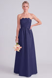 Robe rose rose sans bretelles en ligne A