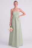 Robe rose rose sans bretelles en ligne A