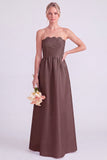 Robe rose rose sans bretelles en ligne A