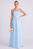 Robe rose rose sans bretelles en ligne A