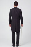 Costumes de bal 3 pièces simple poitrine à revers noir pour hommes de bal