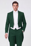 Costumes de bal 3 pièces simple poitrine à revers noir pour hommes de bal
