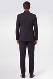 Costumes noirs 2 pièces double croisée pour hommes de bal