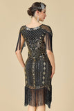 Robe des années 1920, bodycon épouse émouvante à col en V scintillante