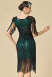 Robe des années 1920, bodycon épouse émouvante à col en V scintillante