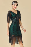 Robe des années 1920, bodycon épouse émouvante à col en V scintillante