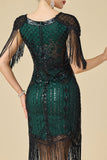 Robe des années 1920, bodycon épouse émouvante à col en V scintillante