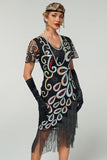 Robe vintage à frange à sequins Great Gatsby des années 1920