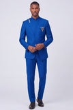 Costumes de bal masculins bleu marine foncé 2 pièces à simple boutonnage