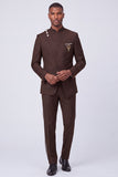 Costumes de bal masculins bleu marine foncé 2 pièces à simple boutonnage