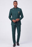 Costumes de bal masculins bleu marine foncé 2 pièces à simple boutonnage