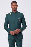 Costumes de bal masculins bleu marine foncé 2 pièces à simple boutonnage