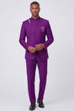 Costumes de bal masculins bleu marine foncé 2 pièces à simple boutonnage