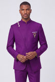 Costumes de bal masculins bleu marine foncé 2 pièces à simple boutonnage