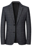 Veste blazer de bal pour hommes à boutonnage simple à boutonnage bleu marine