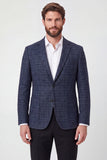 Veste blazer de bal pour hommes à boutonnage simple à boutonnage bleu marine