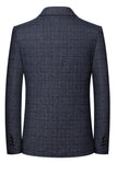 Veste blazer de bal pour hommes à boutonnage simple à boutonnage bleu marine