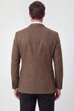 Blazer de bal marron à boutons simples marron