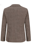 Veste de bal pour hommes double boutonnage à revers marron