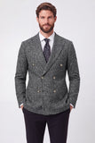 Veste de bal pour hommes double boutonnage à revers marron