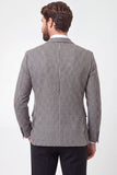 Blazer noir à double boutonnage et revers crantés pour homme