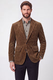 Veste de bal marron à boutonnage simple à boutonnage simple à revers pour hommes
