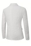 Veste blanche à revers à encoche Costume de bal pour hommes à un bouton, veste de bal