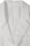 Veste blanche à revers à encoche Costume de bal pour hommes à un bouton, veste de bal