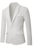 Veste blanche à revers à encoche Costume de bal pour hommes à un bouton, veste de bal