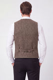 Veste de costume marron à simple boutonnage pour hommes
