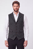 Gilet pour hommes en maillots vert armée, simple boutonnage,