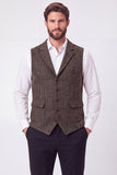 Gilet pour hommes en maillots vert armée, simple boutonnage,