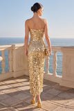 Robe Midi à brides fines bourgogne pailletées