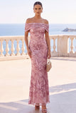 Robe Maxi en forme de sirène brodée à paillettes dorées à paillettes dégagées