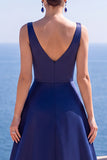 Robe de cérémonie longue froncée à perles roses, ligne A