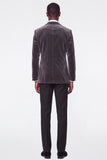 Costumes de bal pour hommes en 2 pièces en velours à un bouton