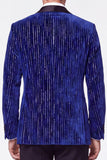 Costumes en velours en velours vert foncé en velours pour hommes avec paillettes
