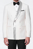 Costumes de bal pour hommes en double boutonnage double boutonnage en deux pièces avec paillettes