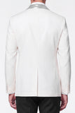 Costumes de bal pour hommes en double boutonnage double boutonnage en deux pièces avec paillettes