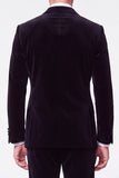 Costumes noirs de bal double boutonnage double boutonnage en velours en velours à revers