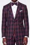 Costumes de bal pour hommes à simple boutonnage bleu à cran bleu