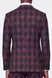 Costumes de bal pour hommes à simple boutonnage bleu à cran bleu