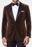 Costume de bal bourgogne deux pièces en velours revers pointu à simple boutonnage