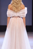 Robe de concours Maxi à paillettes à paillettes asymétriques à blush à blush