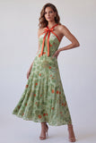 Robe longue formelle longue à la longue robe formelle en A-Line Sage en sauge poussiéreuse