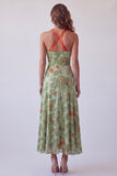 Robe longue formelle longue à la longue robe formelle en A-Line Sage en sauge poussiéreuse