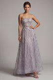 Robe longue de la mère de la mariée ligne A-Line Strapless